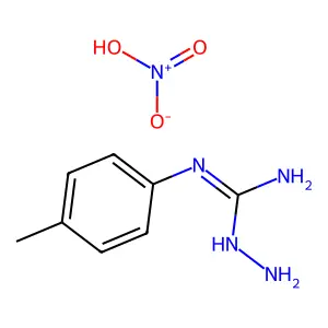 1-Amino-2-(4-methylphenyl)guanidine;nitric acid structure