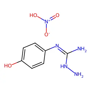 1-氨基-2-(4-羟基苯基)胍;硝酸 structure