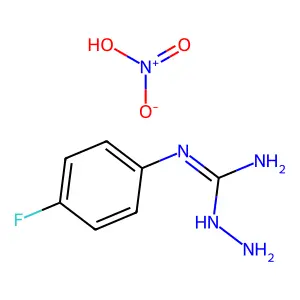 Hydrazinecarboximidamide, N-(4-fluorophenyl)-, mononitrate structure