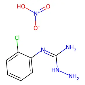 Hydrazinecarboximidamide, N-(2-chlorophenyl)-, mononitrate structure