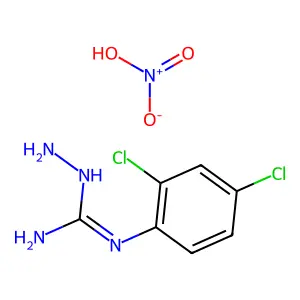 Hydrazinecarboximidamide, N-(2,4-dichlorophenyl)-, mononitrate structure