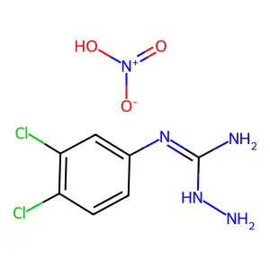 Hydrazinecarboximidamide, N-(3,4-dichlorophenyl)-, mononitrate structure