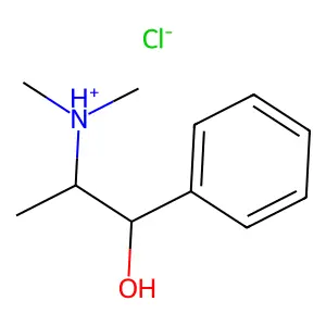 (1-Hydroxy-1-phenylpropan-2-yl)-dimethylazanium chloride structure