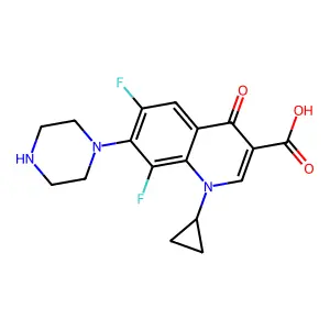 8-Fluorociprofloxacin structure