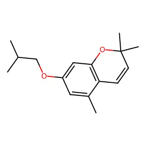 2H-1-Benzopyran, 2,2,5-trimethyl-7-(2-methylpropoxy)- structure