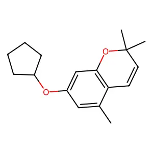 2H-1-Benzopyran, 7-(cyclopentyloxy)-2,2,5-trimethyl- structure