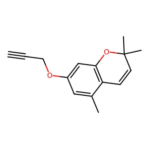 2H-1-Benzopyran, 2,2,5-trimethyl-7-(2-propyn-1-yloxy)- structure