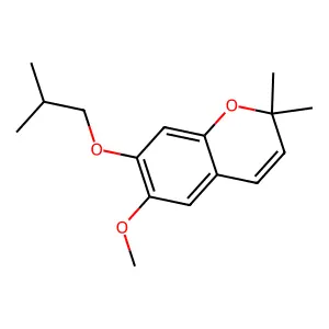 2H-1-Benzopyran, 6-methoxy-2,2-dimethyl-7-(2-methylpropoxy)- structure