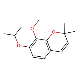 2H-1-Benzopyran, 8-methoxy-2,2-dimethyl-7-(1-methylethoxy)- structure