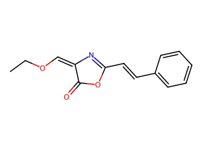 4-(Ethoxymethylene)-2-(2-phenylethenyl)-5(4H)-oxazolone structure