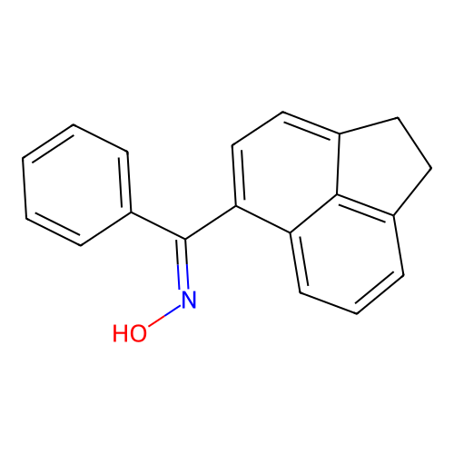 N-[1,2-dihydroacenaphthylen-5-yl(phenyl)methylidene]hydroxylamine structure