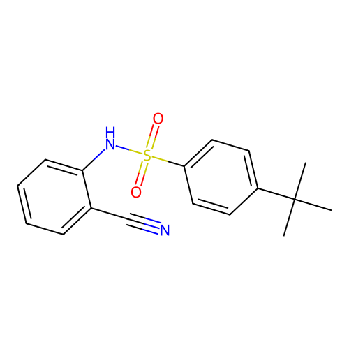 4-tert-butyl-N-(2-cyanophenyl)benzenesulfonamide structure