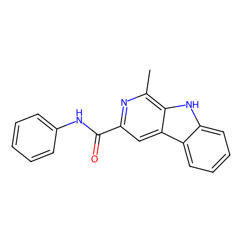 1-methyl-N-phenyl-9H-pyrido[3,4-b]indole-3-carboxamide structure