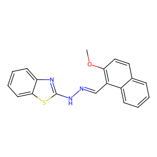 N-[(2-Methoxynaphthalen-1-YL)methylideneamino]benzothiazol-2-amine structure