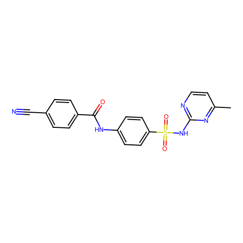 4-cyano-N-{4-[(4-methylpyrimidin-2-yl)sulfamoyl]phenyl}benzamide structure