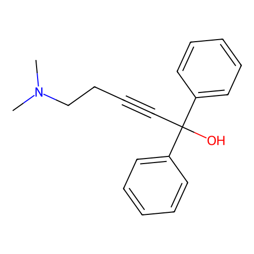 5-(Dimethylamino)-1,1-diphenylpent-2-yn-1-ol structure