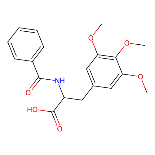2-Benzamido-3-(3,4,5-trimethoxyphenyl)propanoic acid structure