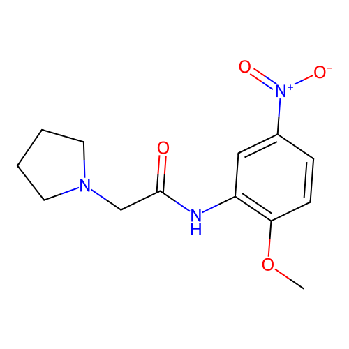 N-(2-Methoxy-5-nitrophenyl)-2-(pyrrolidin-1-yl)acetamide structure