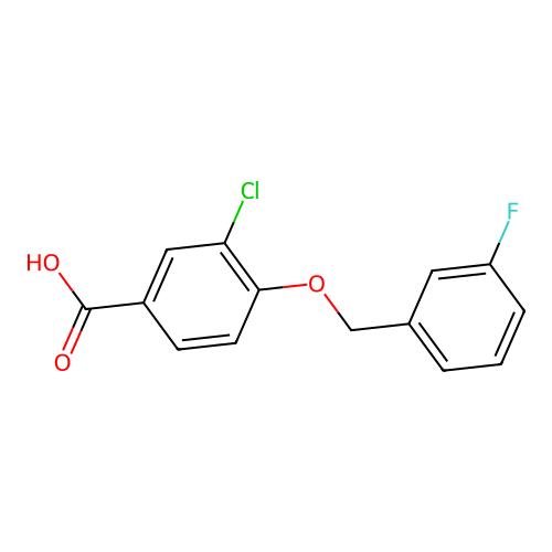 3-Chloro-4-[(3-fluorophenyl)methoxy]benzoic acid structure