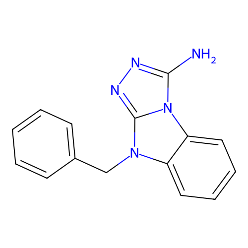 9-(Phenylmethyl)-9H-1,2,4-triazolo[4,3-a]benzimidazol-3-amine structure