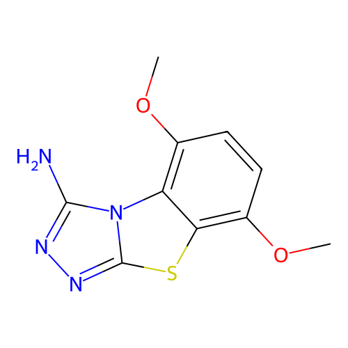 5,8-Dimethoxy-[1,2,4]triazolo[3,4-b][1,3]benzothiazol-1-amine structure