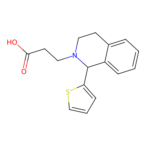 3-(1-(Thiophen-2-yl)-3,4-dihydroisoquinolin-2(1h)-yl)propanoic acid structure