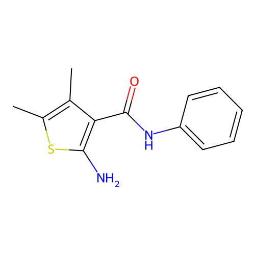 2-amino-4,5-dimethyl-N-phenylthiophene-3-carboxamide structure