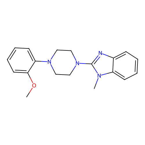 2-[4-(2-methoxyphenyl)piperazin-1-yl]-1-methyl-1H-1,3-benzodiazole structure