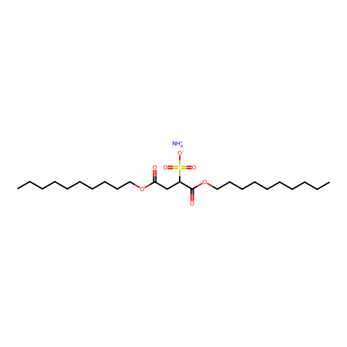 butanedioic acid, sulfo-, 1,4-didecyl ester, ammonium salt structure