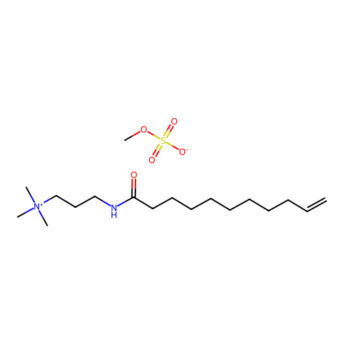 Trimethyl-3-((1-oxo-10-undecenyl)amino)propylammonium methyl sulphate structure