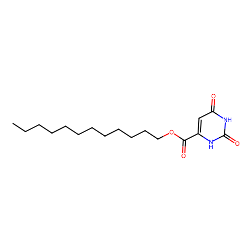 Dodecyl 1,2,3,6-tetrahydro-2,6-dioxopyrimidine-4-carboxylate structure