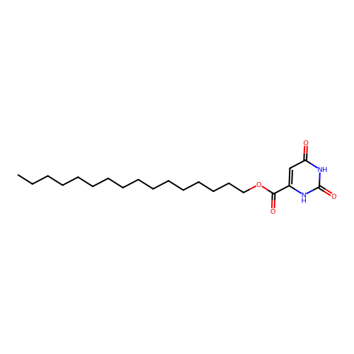 Hexadecyl 1,2,3,6-tetrahydro-2,6-dioxopyrimidine-4-carboxylate structure