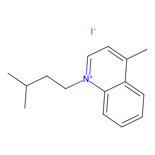 4-Methyl-1-(3-methylbutyl)quinolin-1-ium;iodide structure