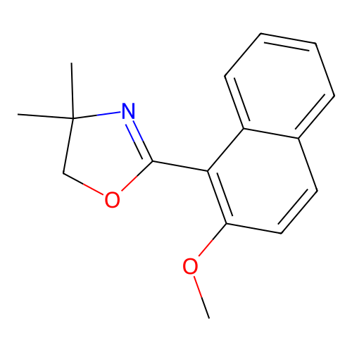 1-(4,4-Dimethyl-4,5-dihydro-1,3-oxazol-2-yl)-2-naphthyl methyl ether structure