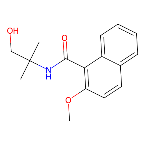 N-(1,1-Dimethyl-2-hydroxyethyl)-2-methoxy-1-naphthalenecarboxamide structure