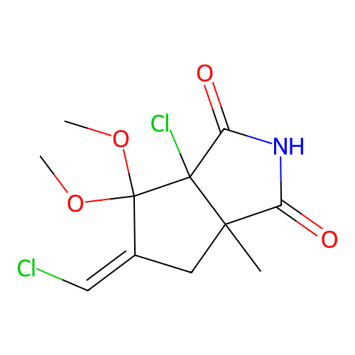 (5E)-3a-chloro-5-(chloromethylidene)-4,4-dimethoxy-6a-methyl structure