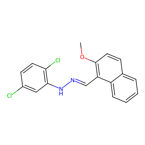 2,5-dichloro-N-[(2-methoxynaphthalen-1-yl)methylideneamino]aniline structure