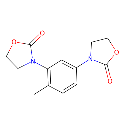 3,3'-(4-Methylbenzene-1,3-diyl)bis(1,3-oxazolidin-2-one) structure