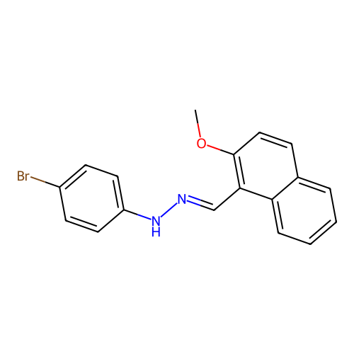 4-bromo-N-[(2-methoxynaphthalen-1-yl)methylideneamino]aniline structure