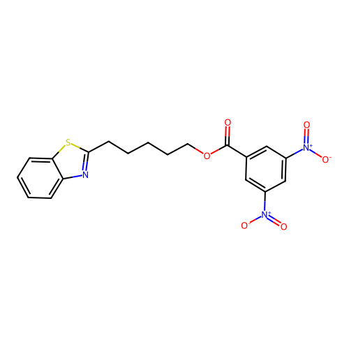 5-(1,3-Benzothiazol-2-yl)pentyl 3,5-dinitrobenzoate structure