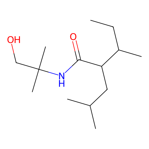 N-(2-Hydroxy-1,1-dimethylethyl)-2-isobutyl-3-methylvaleramide structure