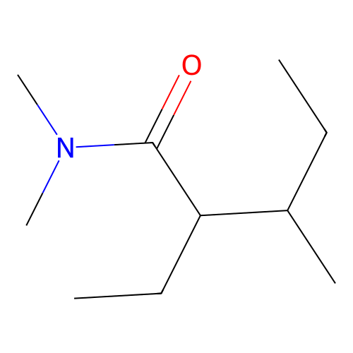 2-Ethyl-N,N,3-trimethylvaleramide structure