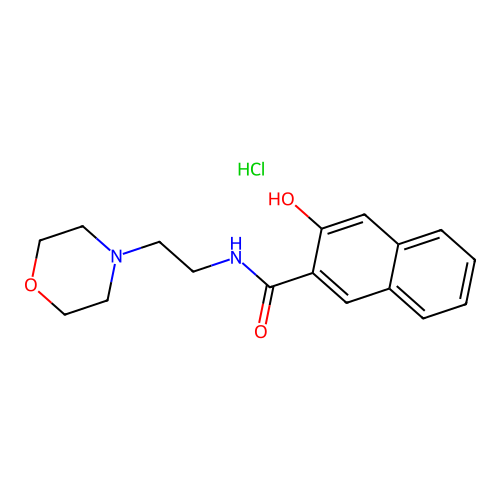 3-Hydroxy-N-(2-(morpholino)ethyl)naphthalene-2-carboxamide hydrochloride structure
