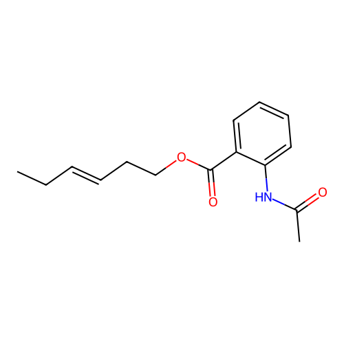 (Z)-Hex-3-enyl 2-(acetylamino)benzoate, 94333-66-1, CTK5H6418, AG-H-89520 structure