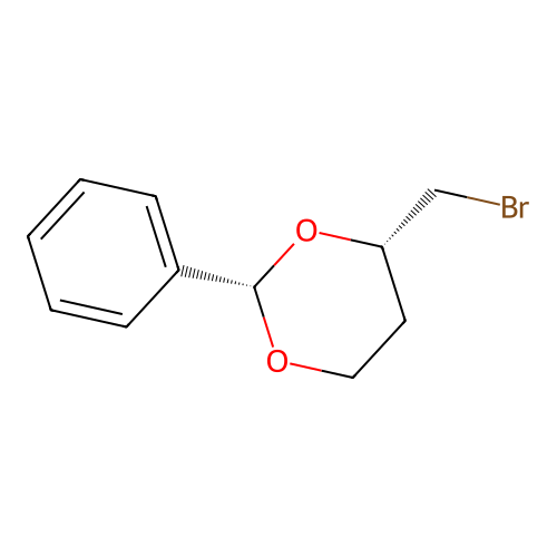 (2S,4S)-4-(bromomethyl)-2-phenyl-1,3-dioxane structure