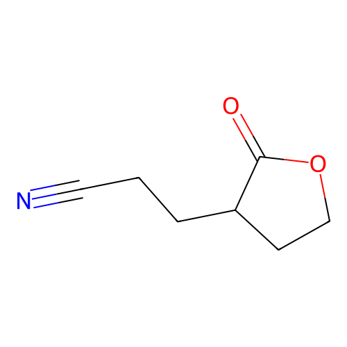 3-(2-Oxotetrahydrofuran-3-yl)propanenitrile structure