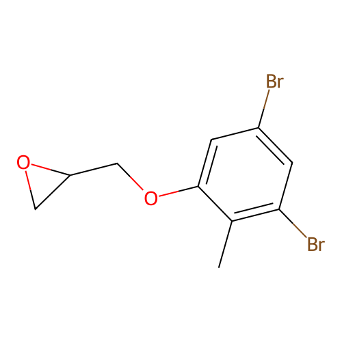((3,5-Dibromo-2-methylphenoxy)methyl)oxirane structure