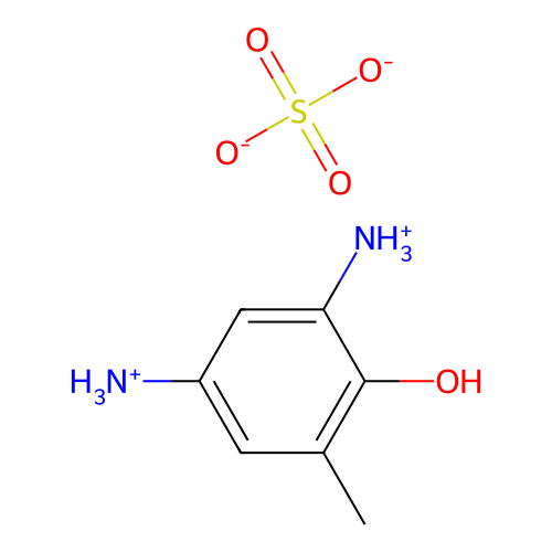 (3-Azaniumyl-4-hydroxy-5-methylphenyl)azanium sulfate structure