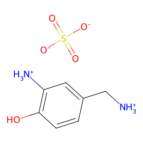 (3-Azaniumyl-4-hydroxyphenyl)methylazanium sulfate structure