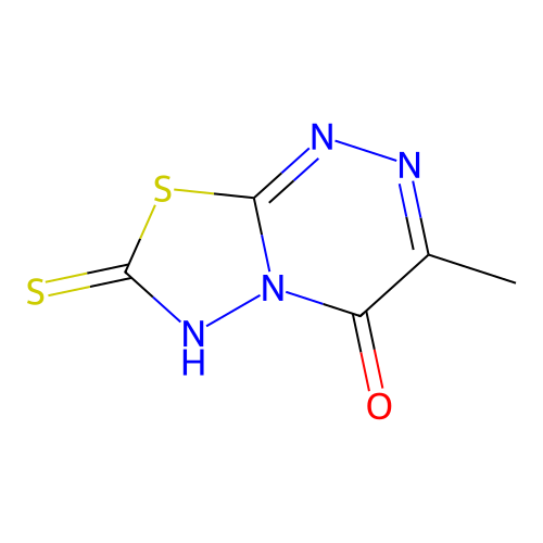 3-methyl-7-sulfanyl-4H-[1,3,4]thiadiazolo[2,3-c][1,2,4]triazin-4-one structure